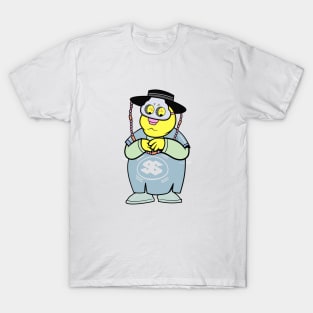 Cute korean traditional styled fat boy cartoon figure illustration T-Shirt